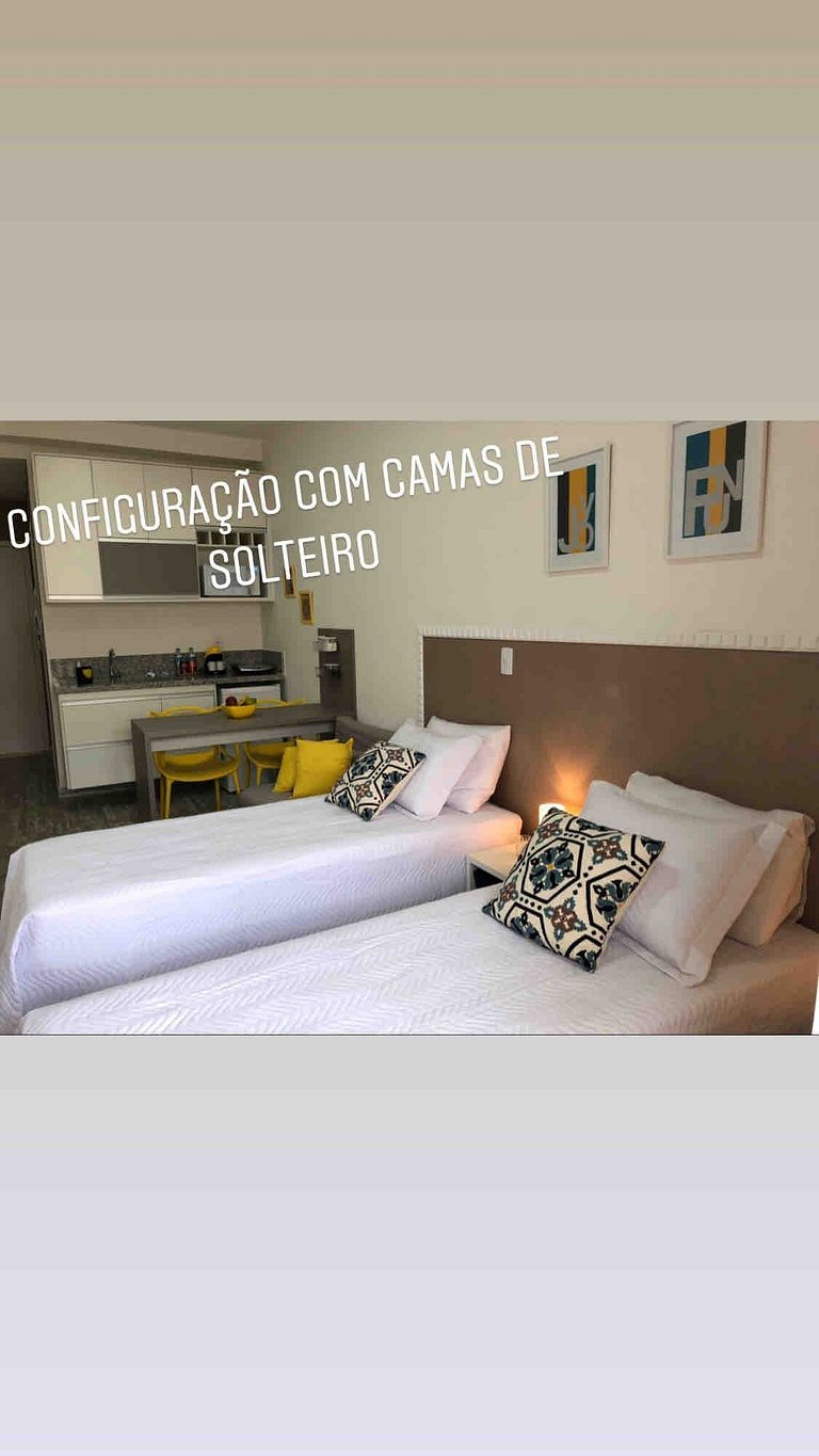 204 @flatsnagranja - Studio bem localizado para 3p